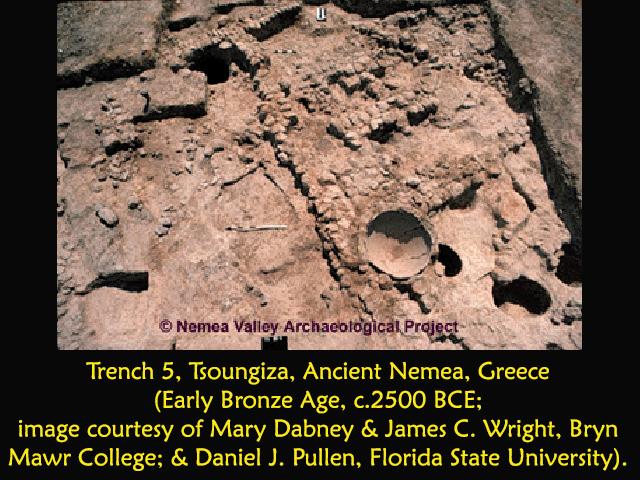 Tsoungiza, ancient Nemea, Greece, trench photo